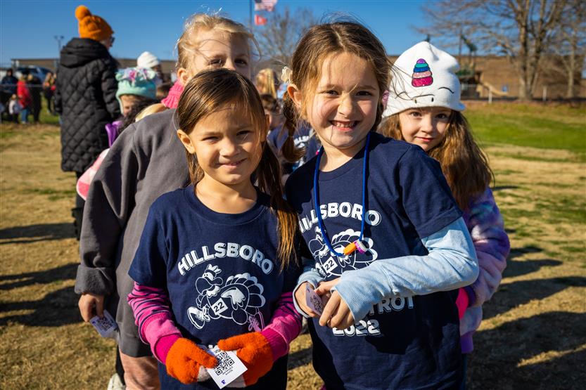Students run in a Turkey Trot